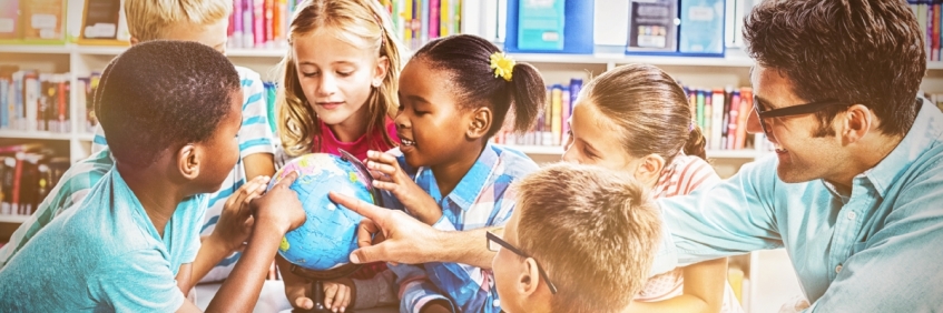 Children in the library